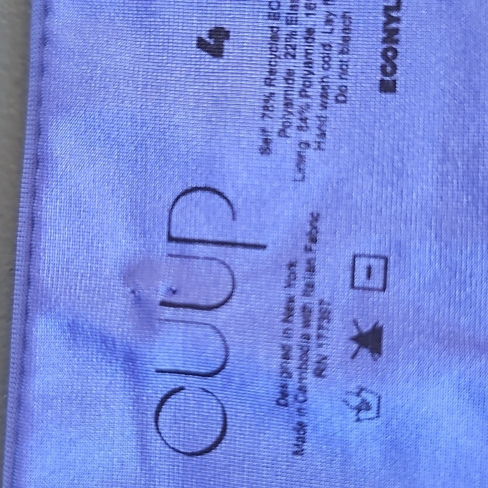 CUUP Iris Blue 2‎ Pcs Bathing Suit Swimwear. Top Small Bottom 4. Excelent Cond. - Picture 6 of 11